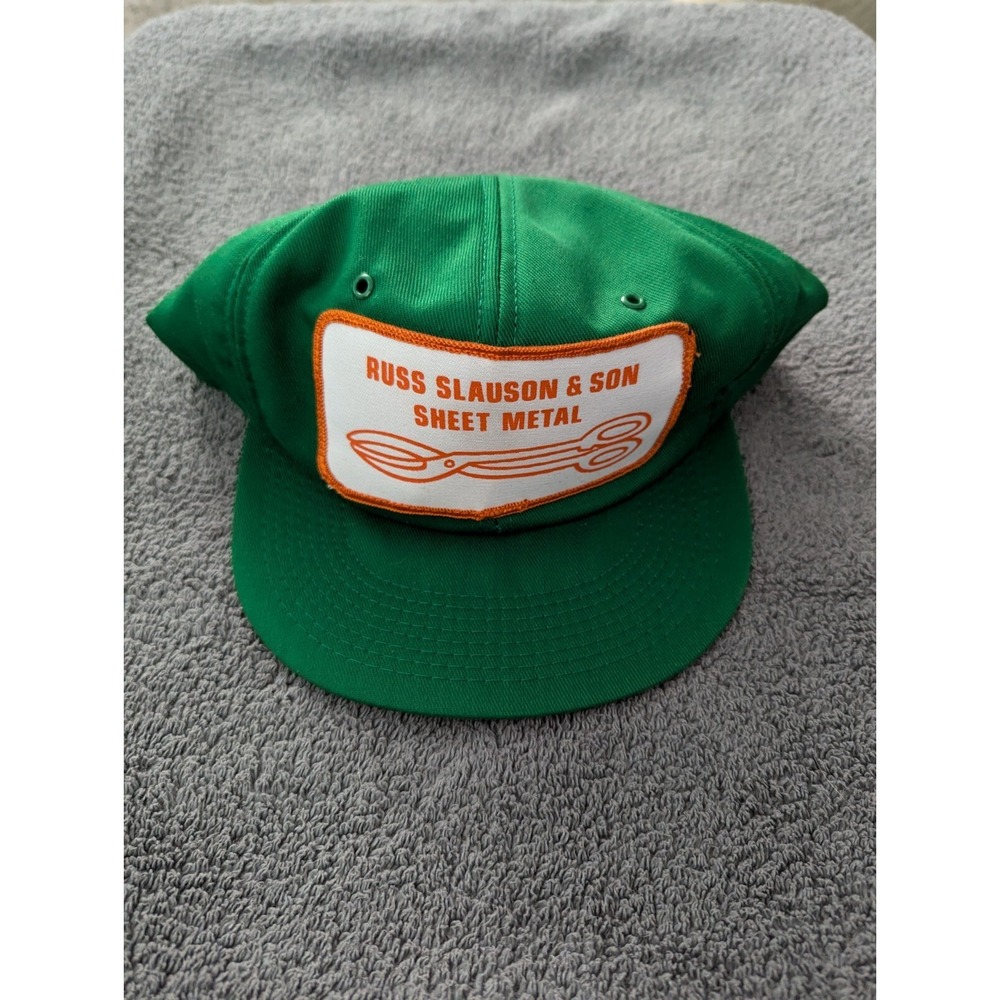 VTG Russ Slauson & Son Sheet Metal Patch K-Brand Snapback Cap Hat